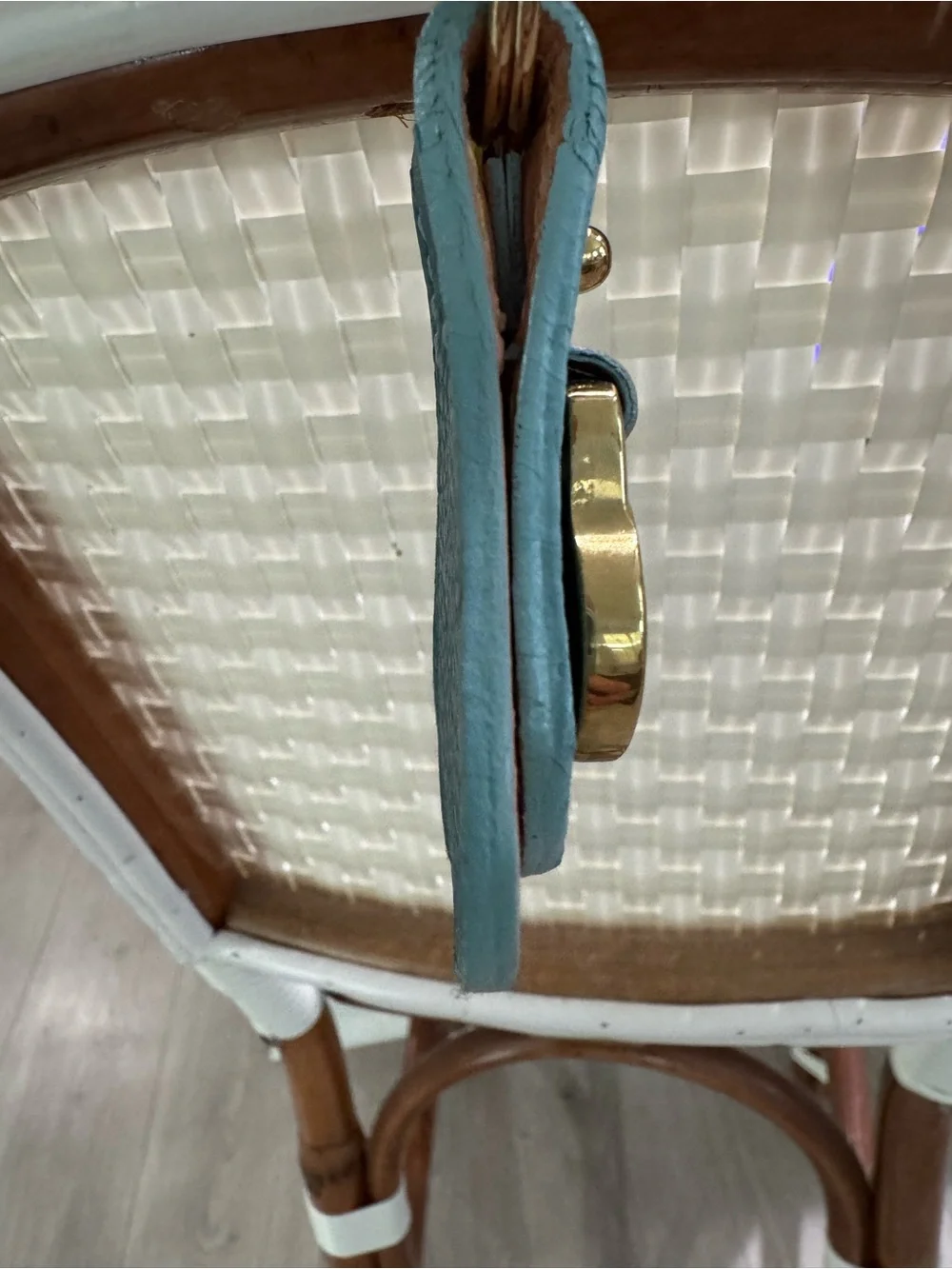 Vintage Dooney & Bourke blue all weather duck logo key fob/chain/bag charm NWOT